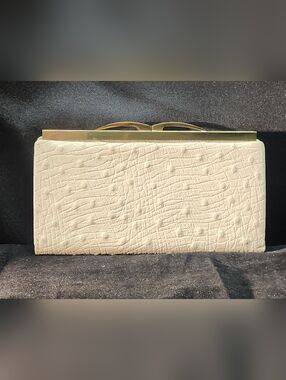 Vtg West Germany Genuine Goatskin & Ostrich Embossed Wallet